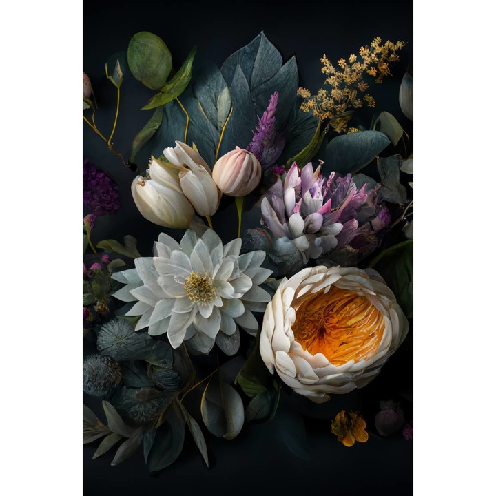 Öntapadó PVC tapéta - Különleges virágkötészet, 100 x 150 cm