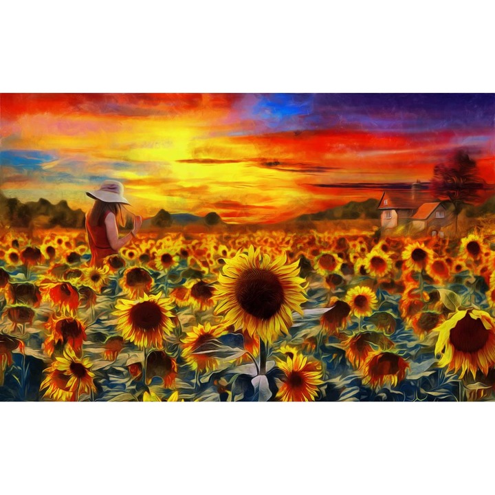 PVC öntapadós tapéta - Napraforgótábla, 100 x 150 cm