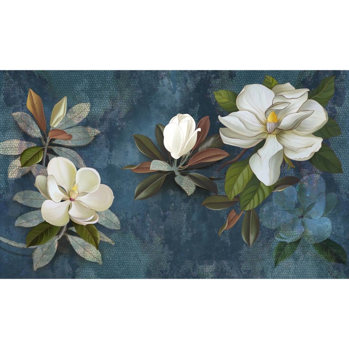 Öntapadó PVC tapéta - Vintage White Flowers, 100 x 150 cm