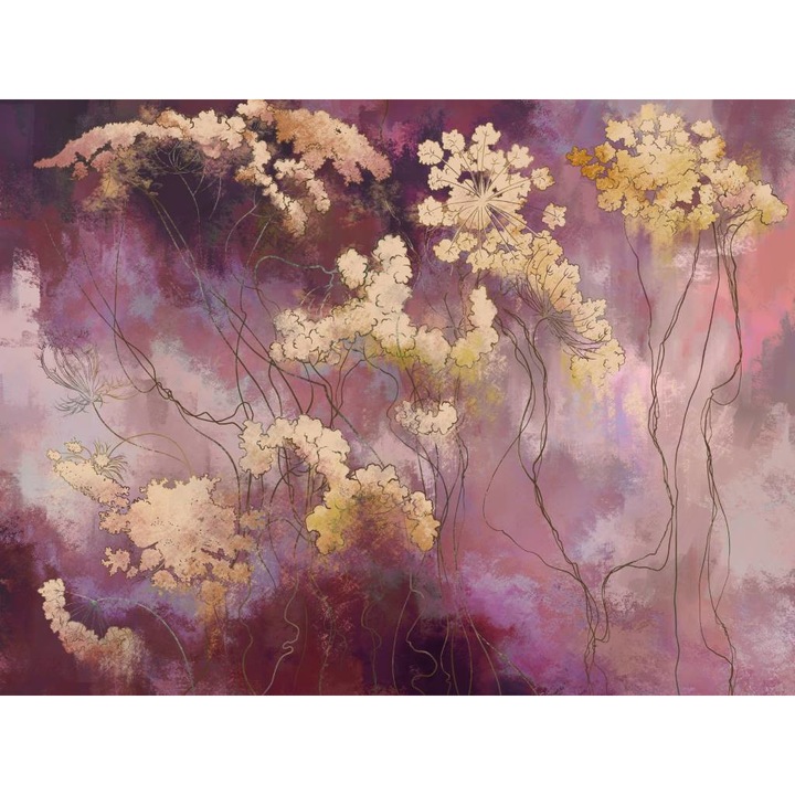 Öntapadó PVC tapéta - Vintage White Flowers 4, 100 x 150 cm