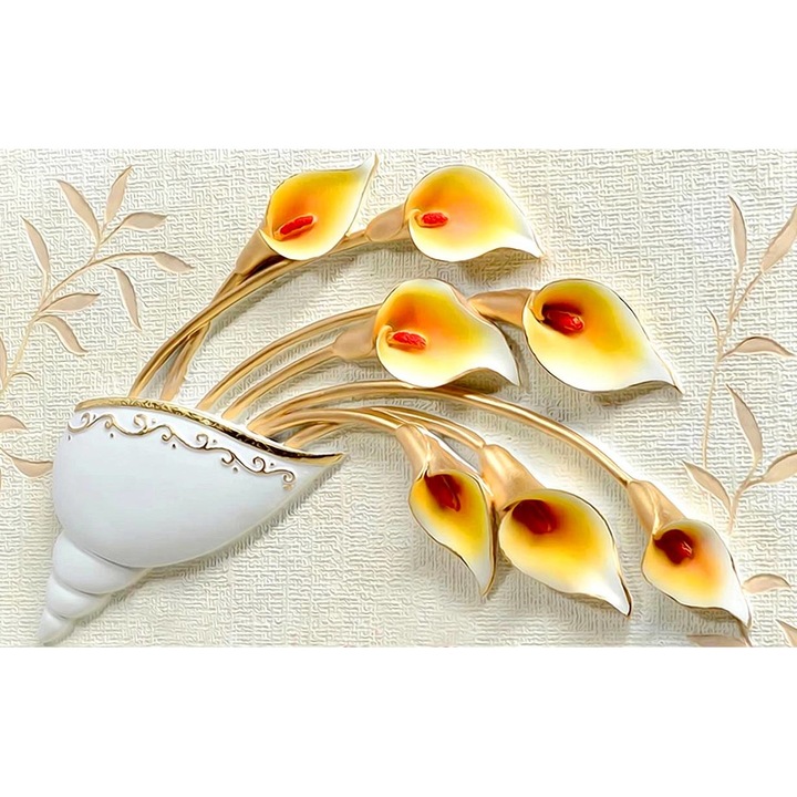 Tablou Canvas - Flori Galbene In Scoica Vintage, 30x40 cm