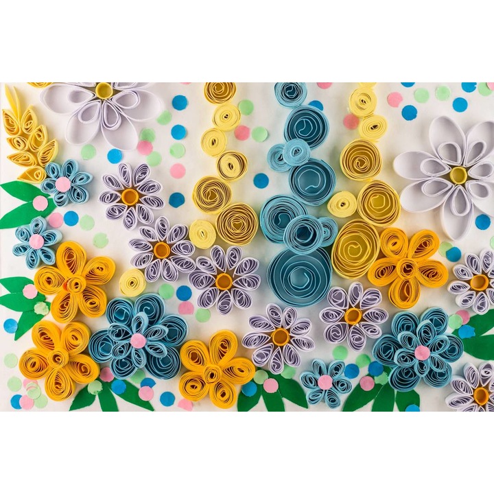 Tablou Canvas - Flori Colorate De Hartie, 35x50 cm