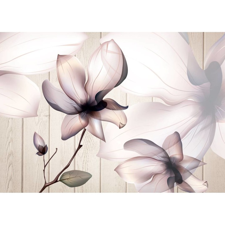 Tablou Canvas - Flori Mov Elegante, 50x90 cm