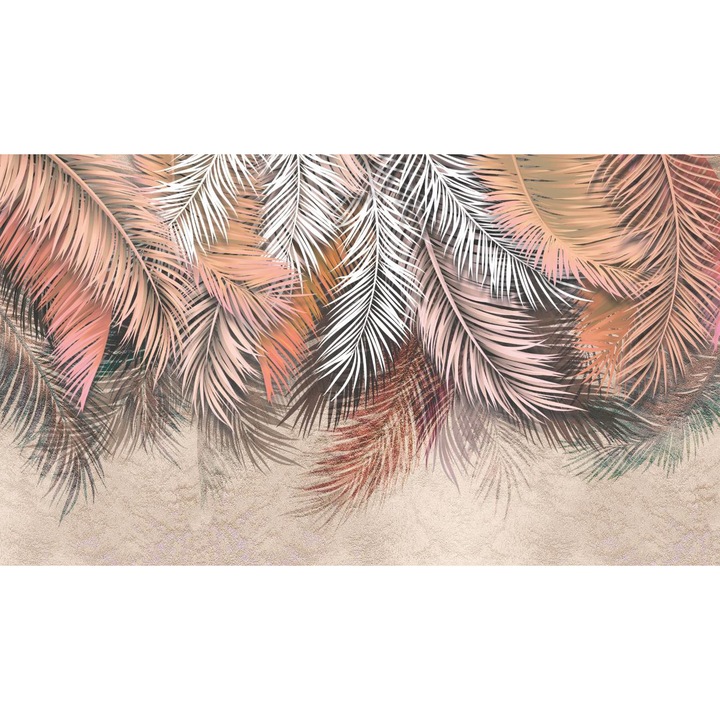 Öntapadó PVC tapéta - Vintage Colored Leaves, 100 x 150 cm