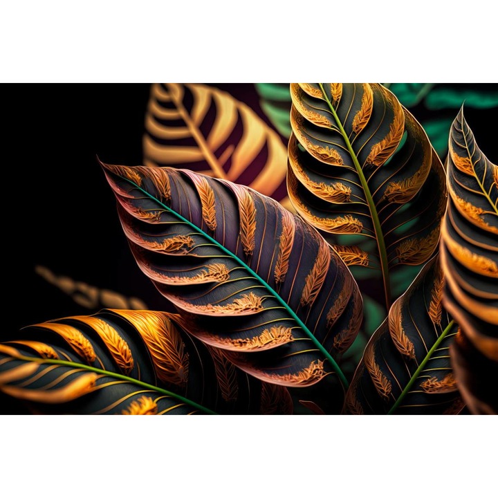 Öntapadó PVC tapéta - Colorful Exotic Leaves 5, 100 x 150 cm