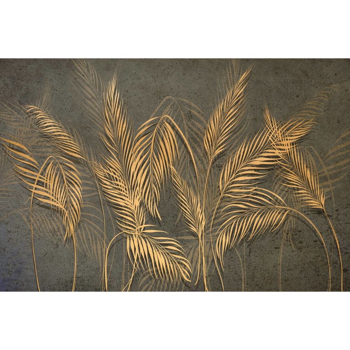 Öntapadó PVC tapéta - Golden Leaves 4, 100 x 150 cm