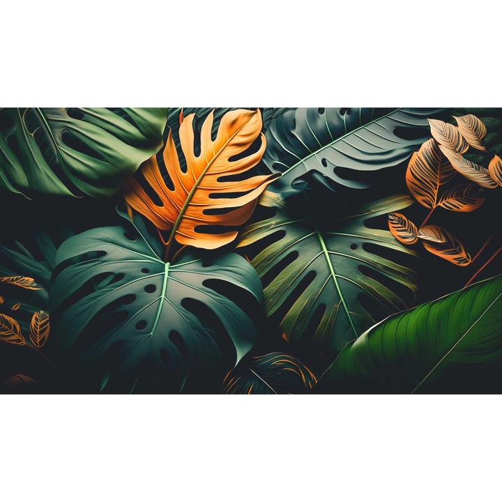 Öntapadó PVC tapéta - Colorful Exotic Leaves, 100 x 150 cm