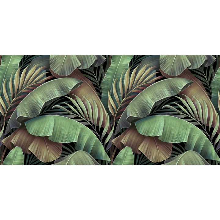 Öntapadó PVC tapéta - Zöld levelek 2, 100 x 150 cm