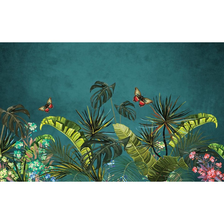 Vászonfestmény - Tropical Butterfly Garden, 30x40 cm