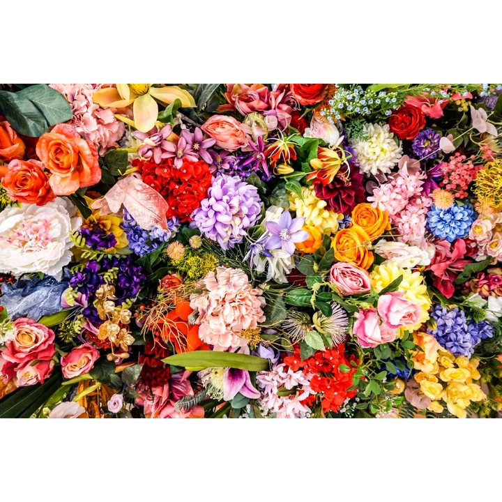 Tablou Canvas - O Gramada De Flori Colorate 2, 35x50 cm