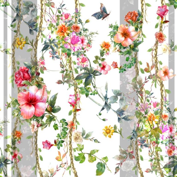 Öntapadó PVC tapéta - Virágmintás 1, 100 x 150 cm