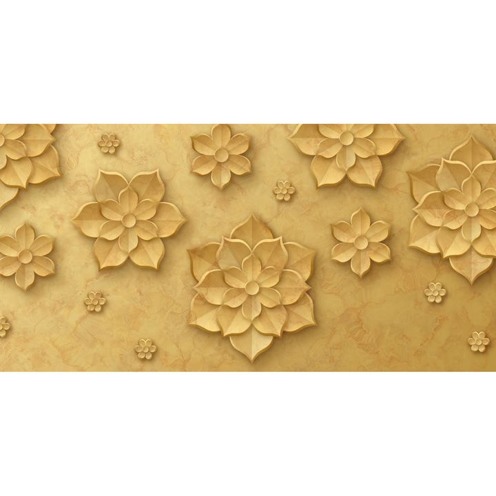 Tablou Canvas - Model Flori Bej, 35x50 cm