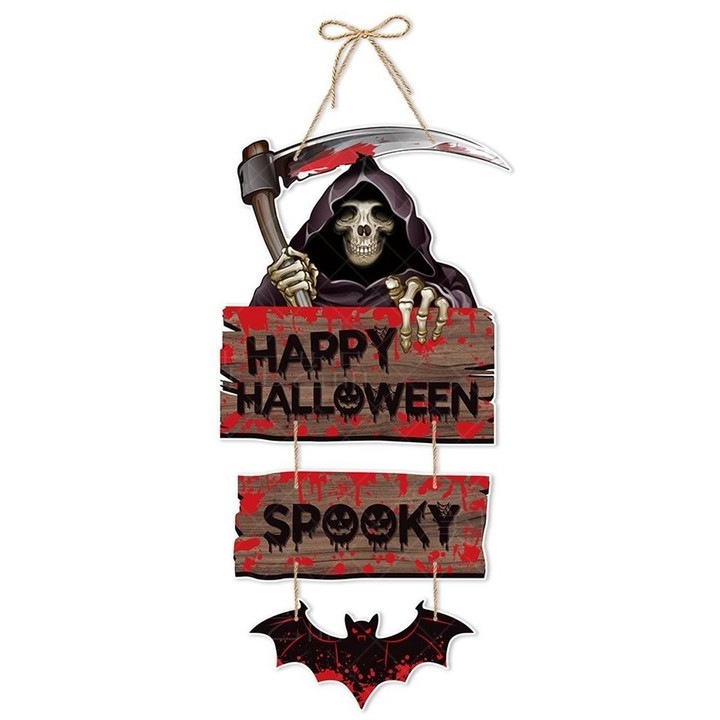Halloween dekoráció, akasztó, lógó denevér, 1