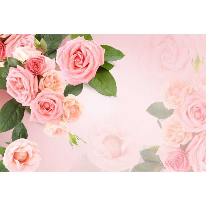 Sticker - Trandafiri Roz 3, 75x115 cm