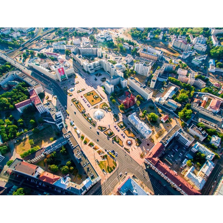 PVC öntapadó tapéta - Fehéroroszország felülről nézve, 100 x 150 cm