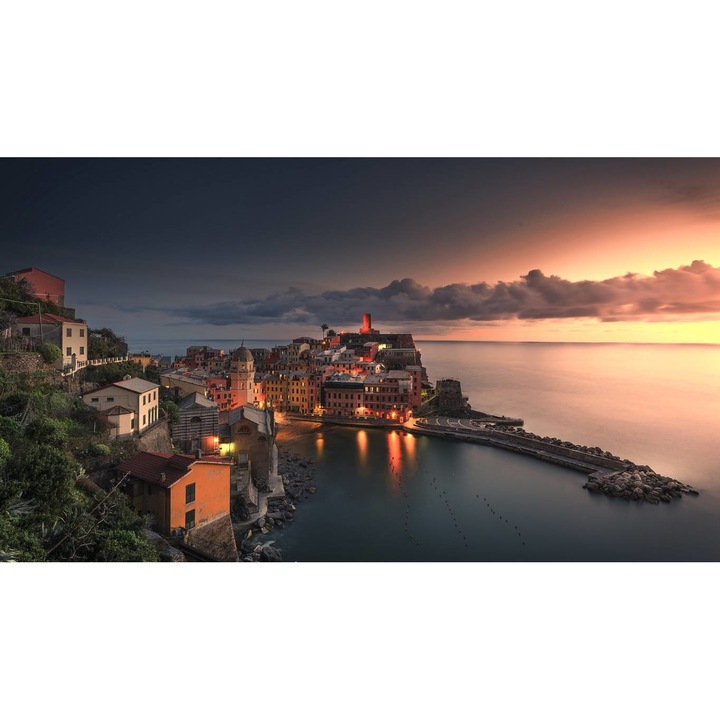 Öntapadó PVC tapéta - Sunset In Vernazza, 100 x 150 cm
