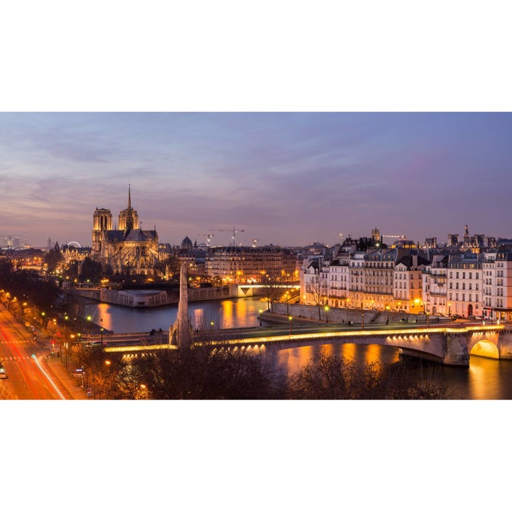 Tablou Canvas - Catedrala Notre Dame La Lasarea Serii, 50x75 cm
