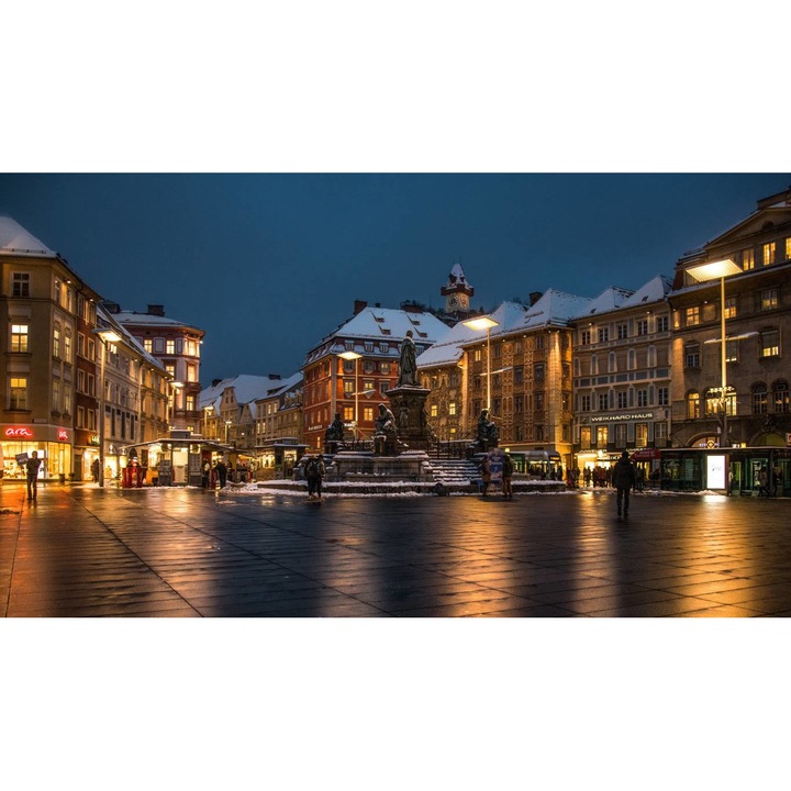 PVC öntapadó tapéta - Graz Market Center, 100 x 150 cm