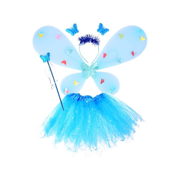 Costum zana fluture, Ramiz, Luminos, Albastru