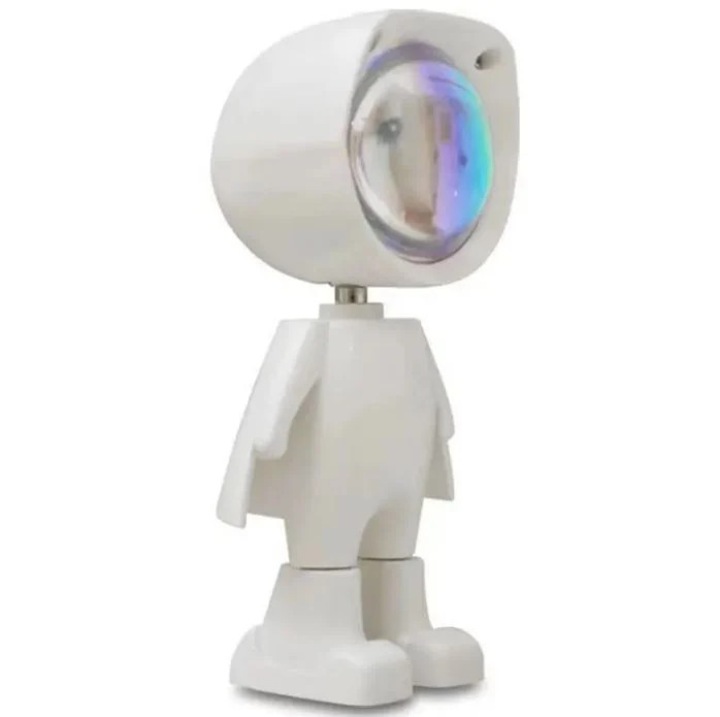 Lampa pentru Noptiera, Astronaut, Alba, conectare USB