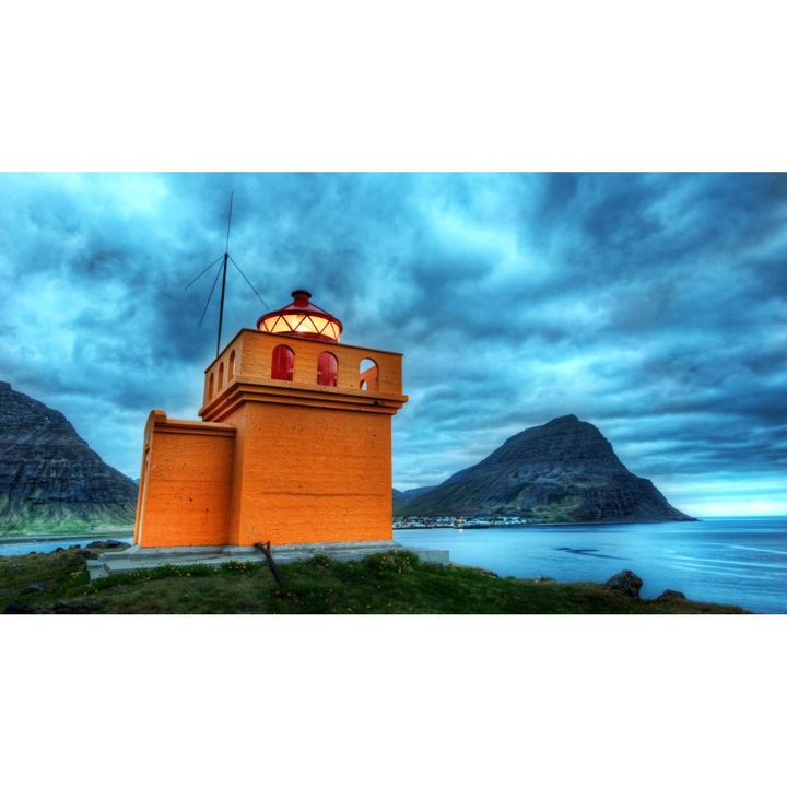 Öntapadó PVC tapéta - Izland világítótorony, 100 x 150 cm
