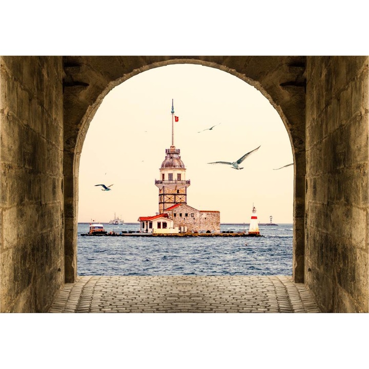 PVC öntapadó tapéta - Törökországi torony képe, 100 x 150 cm