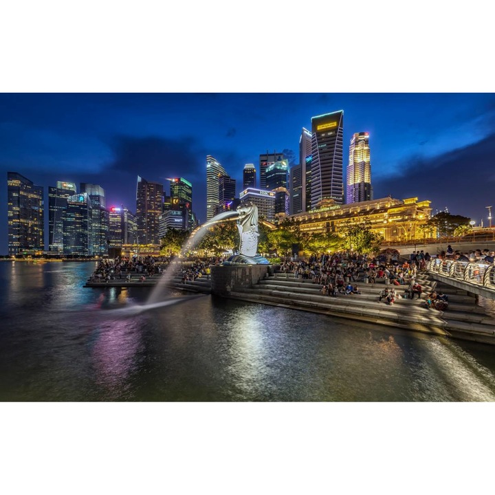 PVC öntapadó tapéta - Merlion Mascot Szingapúrból, 100 x 150 cm