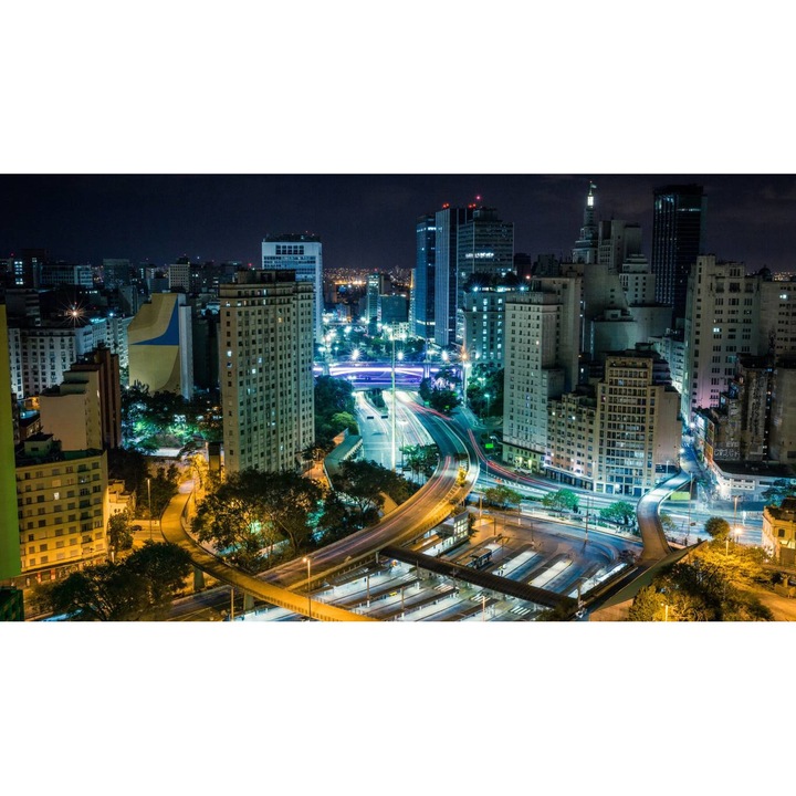 Fototapet autoadeziv PVC - Luminile Orasului 4, 160 x 240 cm