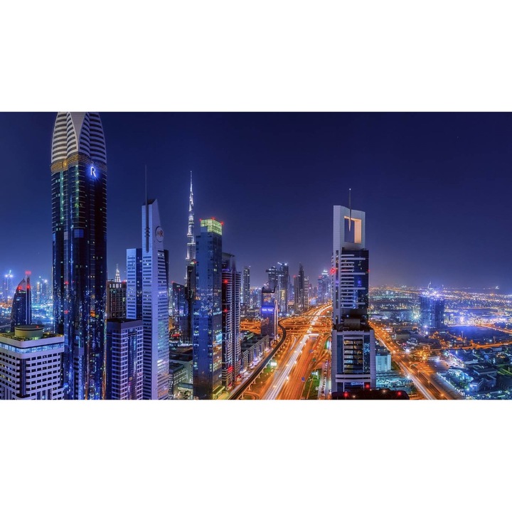 Öntapadó PVC tapéta - Night In Dubai 3, 160 x 240 cm