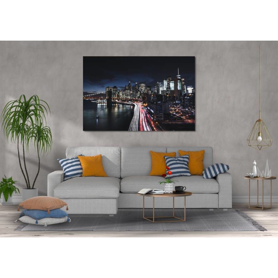 Fototapet autoadeziv PVC - New York Ul Pe Timp De Noapte, 400 x 250 cm ...