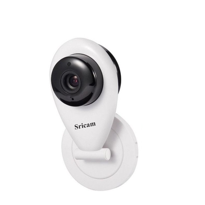 Sricam 09 Baby IP видеомонитор с телефонно приложение, Wi-Fi, 720P HD, бял цвят, 90° зрителен ъгъл, нощно виждане, сензор за движение Sony, двупосочен микрофон, известия