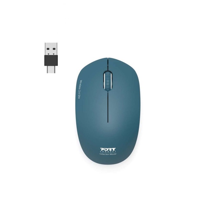 Mouse, Port Designs, Wireless, Albastru
