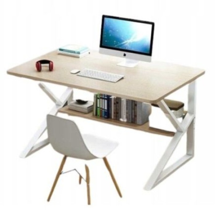 Birou pentru computer, laptop, 80x40x72 cm, stejar natur