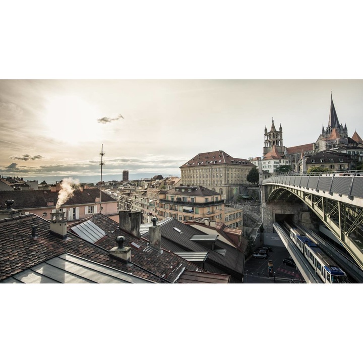 Fototapet autoadeziv PVC - Oras Elvetian, 400 x 250 cm