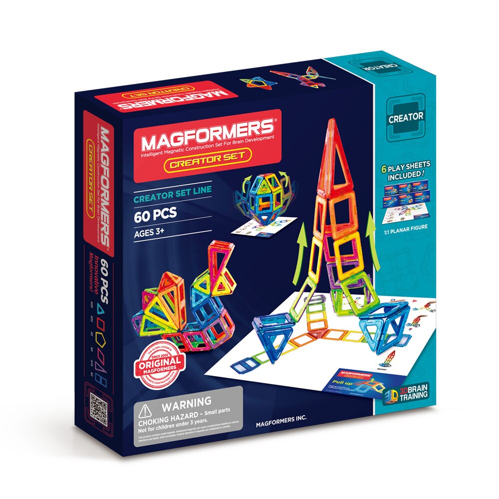 Set de constructie magnetic Magformers - Creator, 60 piese
