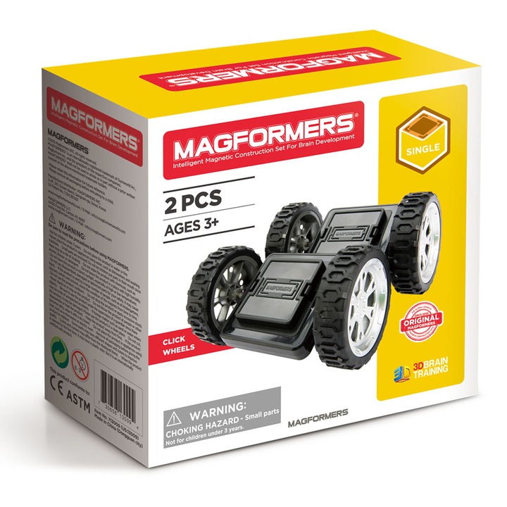 Mágneses építőkészlet Magformers - Click Wheels, 2 db