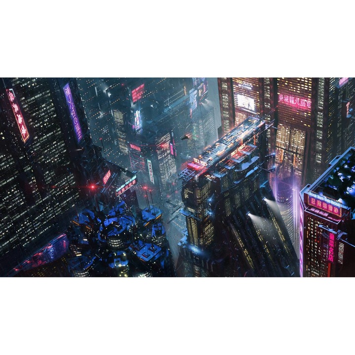 Fototapet autoadeziv PVC - Oras Nocturn, 400 x 250 cm