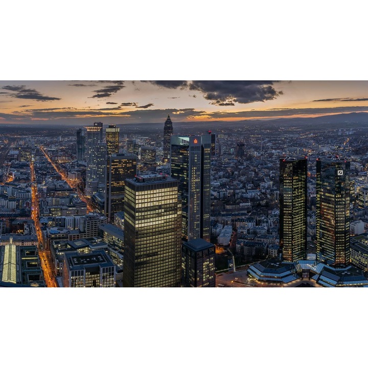 PVC öntapadós tapéta - Panorama Frankfurtból, 100 x 150 cm