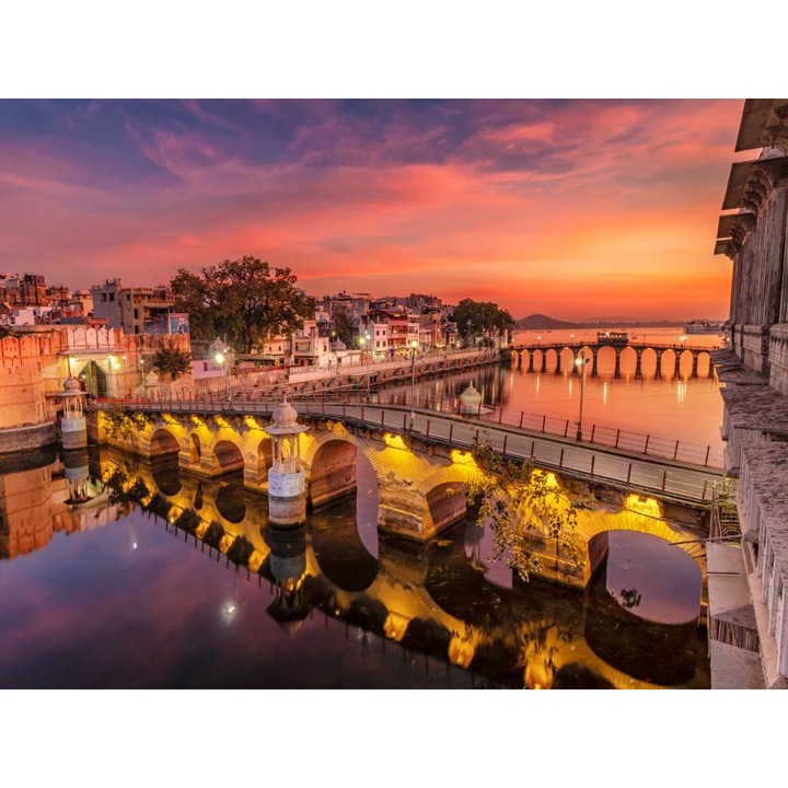 Öntapadó PVC tapéta - Udaipur Bridge, 100 x 150 cm