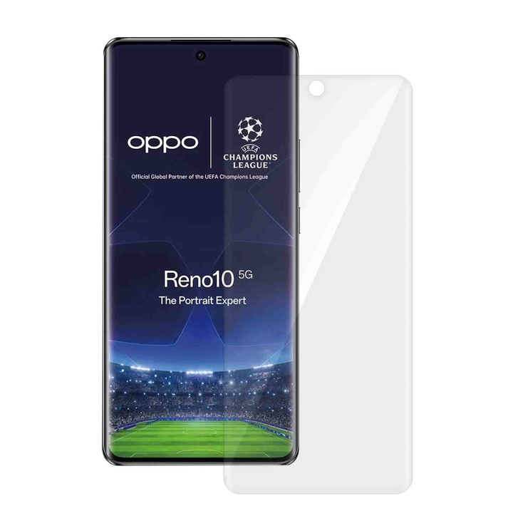 SILKASE UV üvegfólia Oppo Reno 10-hez, Full Glue, Full display, átlátszó