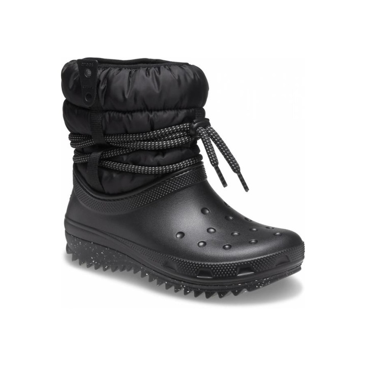 Kids Crocs Classic Neo Puff Luxe téli hőszigetelt csizma, fekete, 34-35 EU