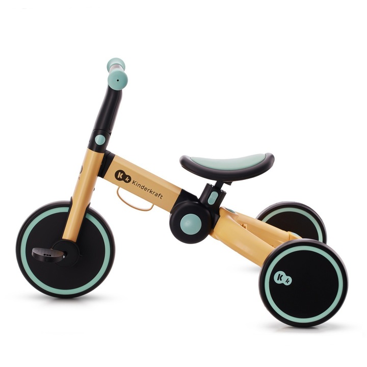 Триколка Kinderkraft 3 в 1, 4Trike, Жълт/Син