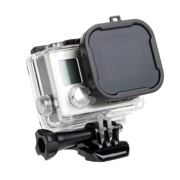 Подводен филтър, съвместим с корпуса на Gopro Hero 4 3+ 3, Сив