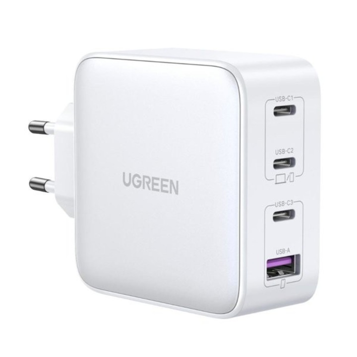 GaN gyorstöltő 3xUSB C / USB 100W PPS Ugreen CD226 - Fehér