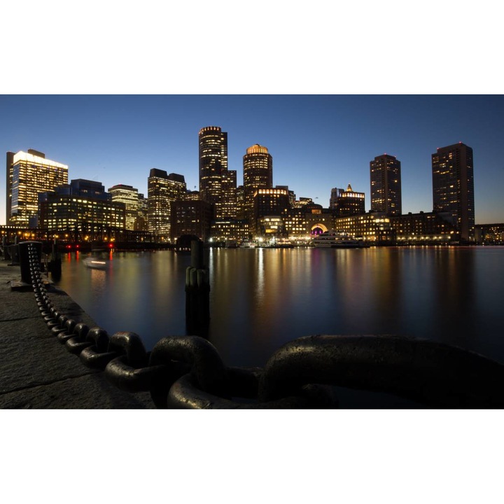 Sticker - Vedere Din Boston La Lasarea Serii, 75x110 cm