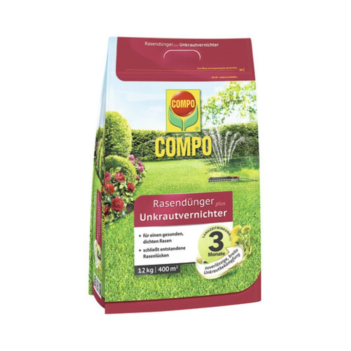 Тор за тревни площи Compo с хербицид 12 кг 400 м²