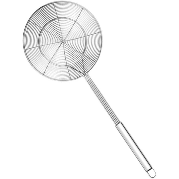 Sütött ételekhez való szűrő, rozsdamentes acél, 37,5 x 16 cm, ezüst