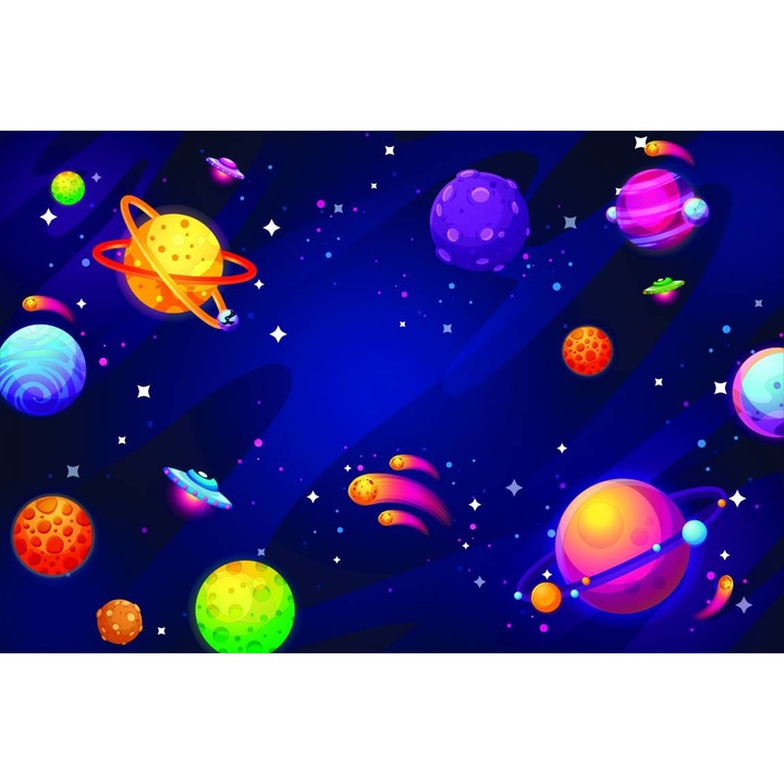 PVC öntapadós tapéta - Bolygók 4, 100 x 150 cm