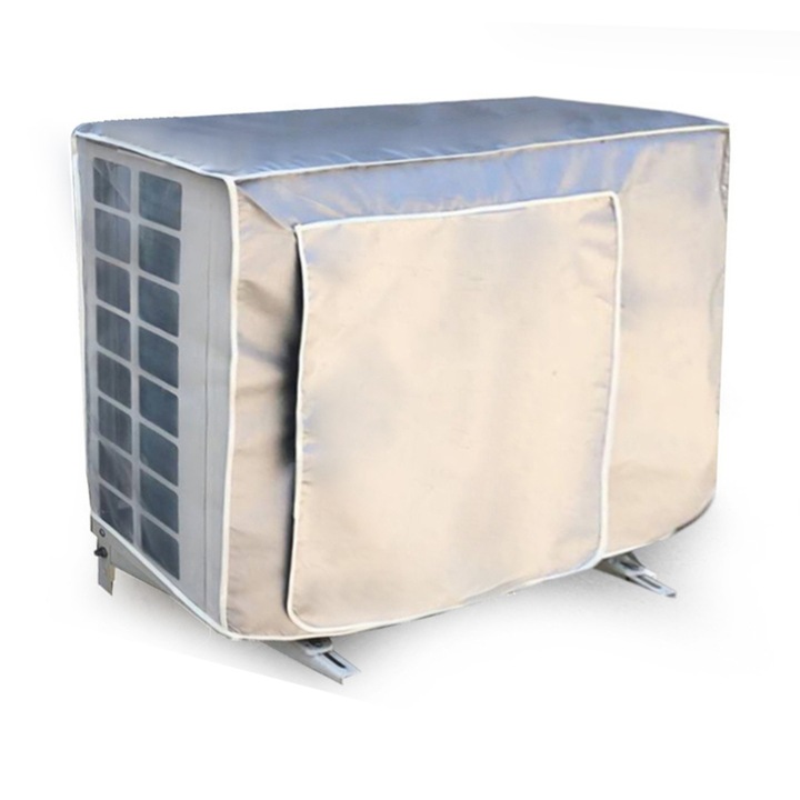 Husa pentru unitatea exterioara a aerului conditionat, Nylon, Impermeabil, 80x32x57 cm, Argintiu