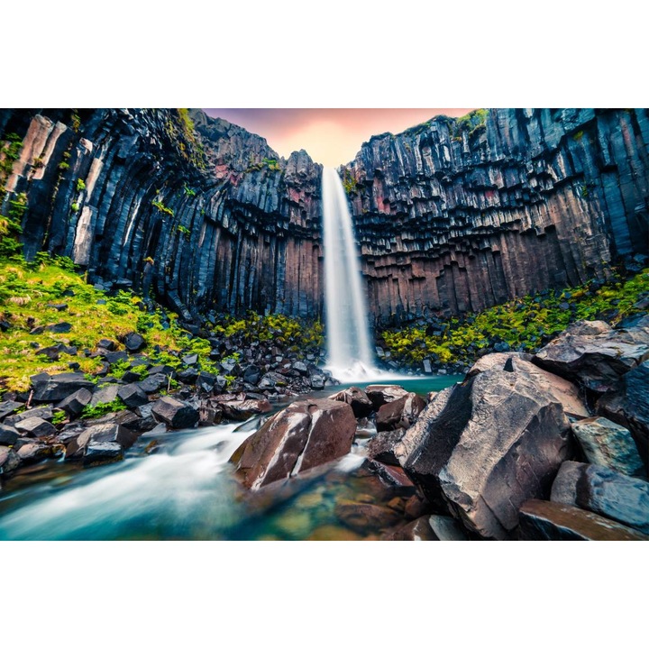 Öntapadó PVC tapéta - Vízesés a sziklák között, 100 x 150 cm